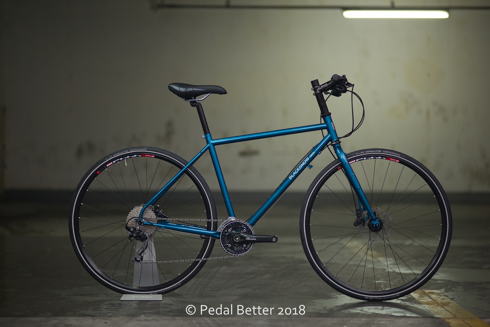 black snow bicycle