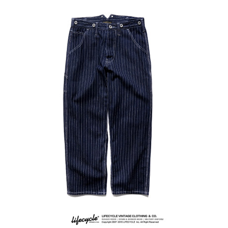 Mens railroad stripe jeans Outlet