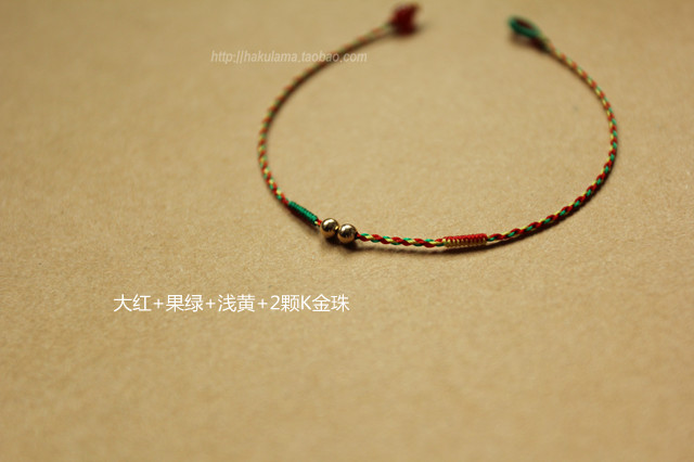Phong cách dân tộc phổ biến thủ công tùy chỉnh "ngày tưởng nhớ" rất tinh xảo Kim cương 0,8mm thắt nút bốn sợi dây mắt cá chân - Vòng chân vòng chân nhảy múa