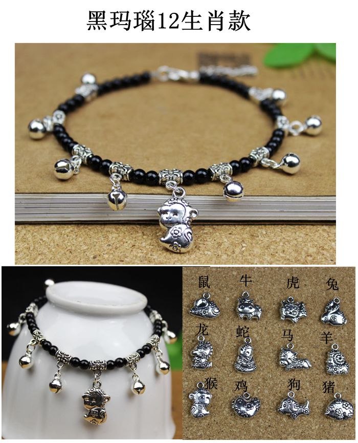 Thời trang Tourmaline Sỏi Vòng chân Phụ nữ Pha lê Sỏi Tourmaline Trang trí Vòng chân có thể điều chỉnh vòng chân