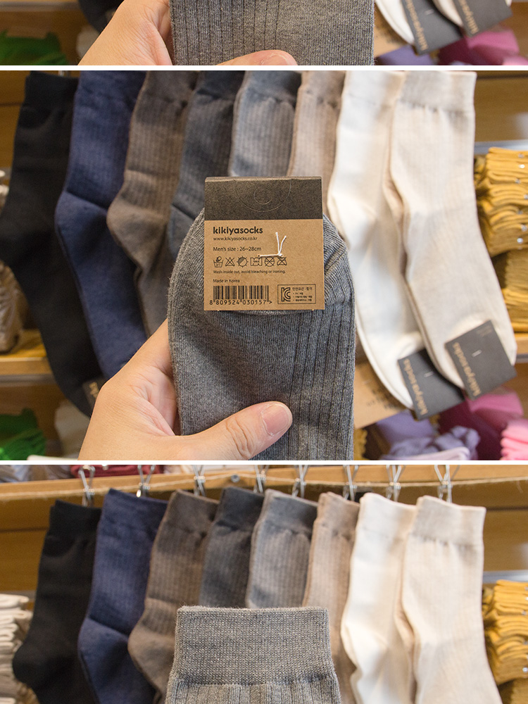 Vớ nam vớ cotton kikiya mùa thu và mùa đông mẫu xu hướng vớ rắn màu thấm mồ hôi vớ Hàn Quốc vớ Dongdaemun tất vớ nữ