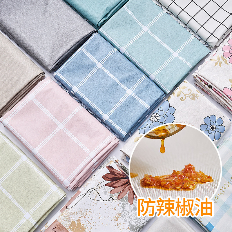 Tablecloth waterproof, oil-proof, anti-scalding, disposable tablecloth, cotton and linen, small fresh rectangular tablecloth, net red tablecloth ins