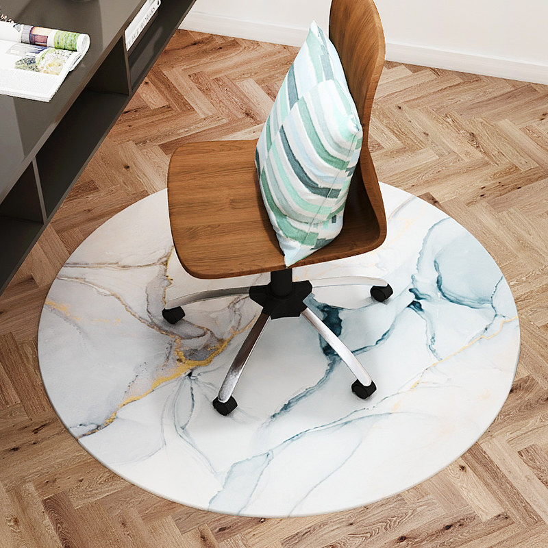 Round floor mat disposable PVC bedroom study office computer chair swivel chair foot pad rocking chair non-slip mat hanging basket mat