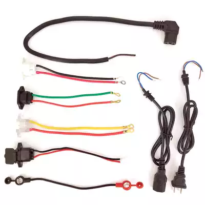 Electric vehicle battery cable plug three-hole seat elbow wire charging port charger output input wire with waterproof cover