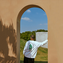 CONVEXT Xie XIETU towering pine bonsai round neck thin clothes tide loose Chinese style mens clothes