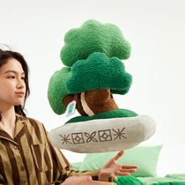 〔Pine and Pine〕XIETU XIETU Sleepy Green Pine Bonsai Plush Doll Pillow Money Tree Toy Gift