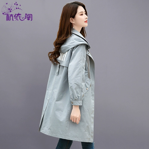 Весенний плащ, длинная осенняя куртка, коллекция 2022, в корейском стиле, средней длины, подходит для подростков