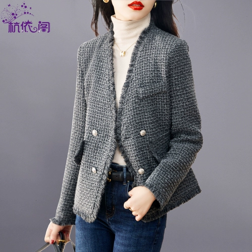 Осенняя куртка, весенний шерстяной костюм для отдыха, в стиле Шанель, подходит для подростков