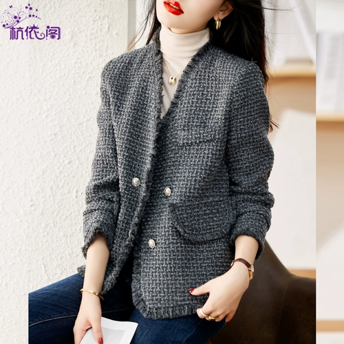 Осенняя куртка, весенний шерстяной костюм для отдыха, в стиле Шанель, подходит для подростков