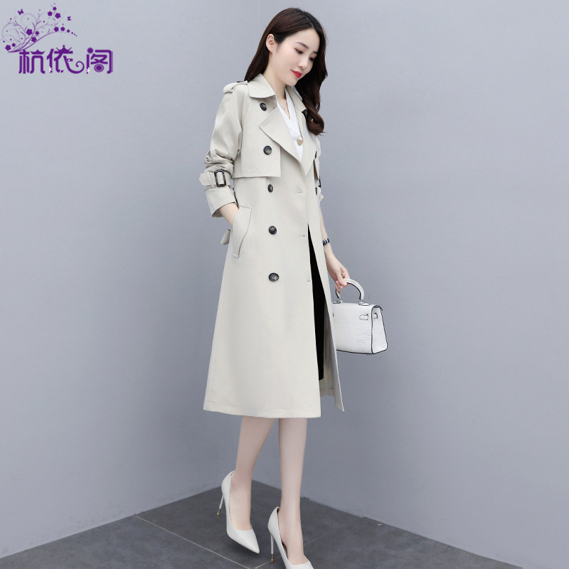 Wind clothes woman medium long version 2022 Spring autumn new temperament popular fashion high-end Yinglun wind early spring coat jacket