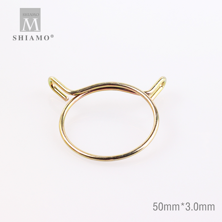 Direct sales car spring single wire clamp oil-water pipe color-plated zinc retainer Large size quick-loading clip buckle 50mm