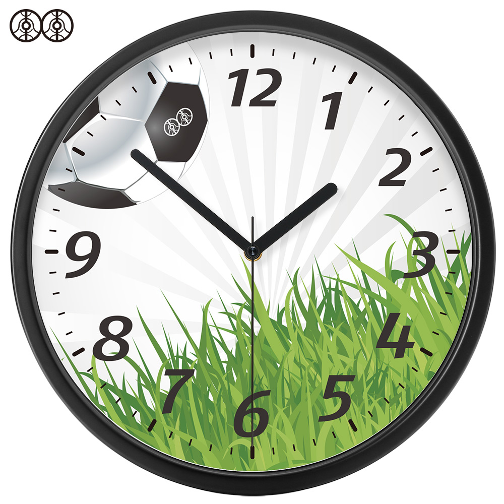 0 Li Li Art wall clock wall watch Football sports children children creative silent quartz clock