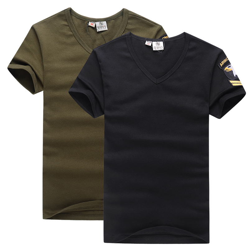 Outdoor casual tight army fan T - shirt men 101 airborne division elasticity to fit V - tailored cotton short - sleeve T - shirt semi - sleeve