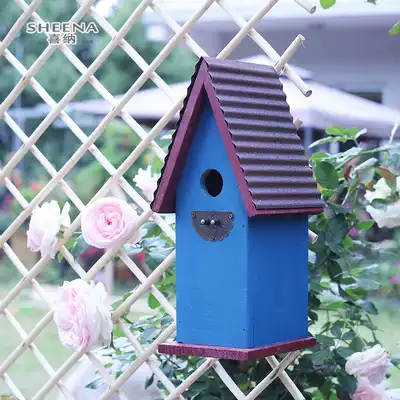 凯尔特人震颤风青铜鸟屋鸟窝鸟巢花园园艺庭院民宿装饰实木防风雨