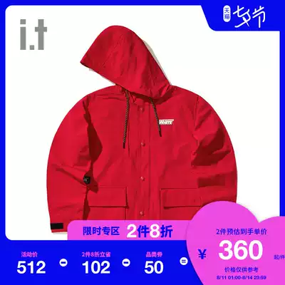 it :CHOCOOLATE Women's Hooded Zipper Jacket Spring Badge Bag decoration 7711