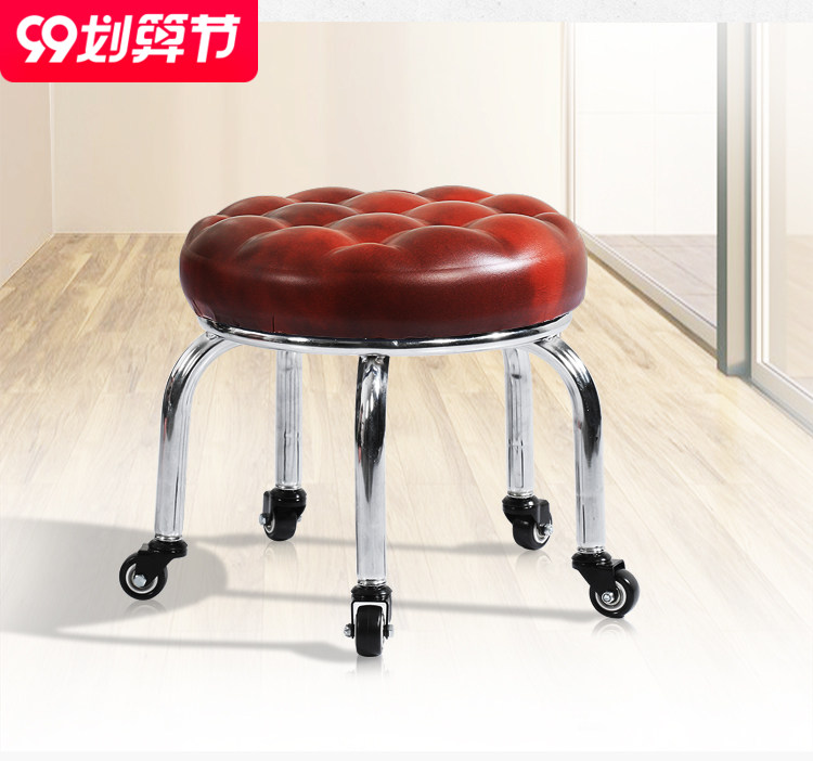 Adult with wheelstool tailor for children to walk with baby walking stool to make footstool nail change footstool