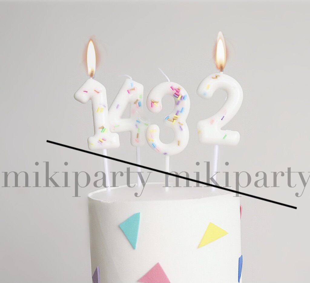 Korean ins rainbow color digital candle three-dimensional birthday candle baby one year old candle children's party supplies
