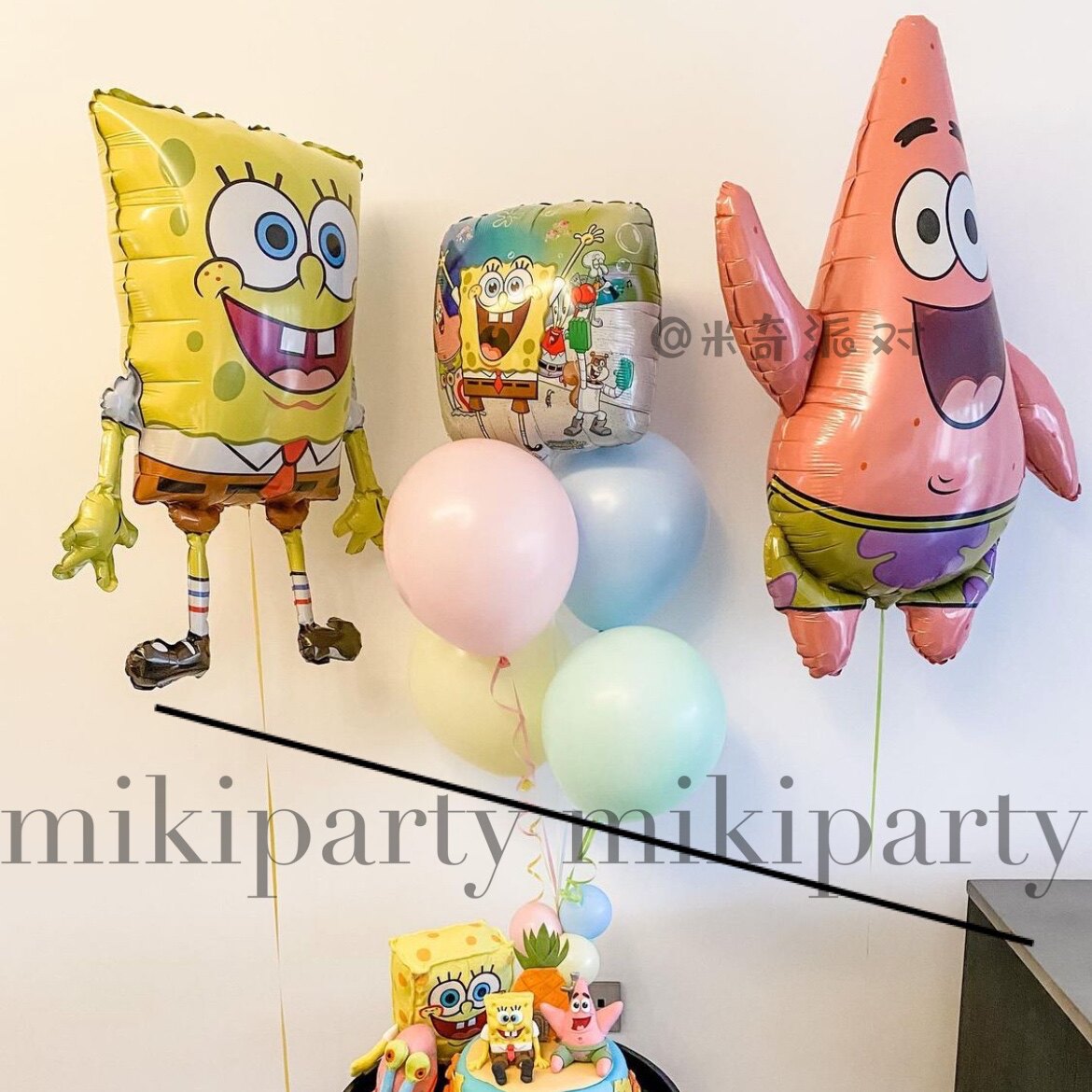 SpongeBob Children's Cartoon Birthday Party Decoration School Big Star Baby Banquet Aluminum Film Balloon Background Wall Layout