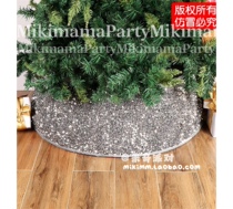 2022 Amazon Christmas bright tree dress decorated tree around Christmas tree collar dark gray bead tree skirt