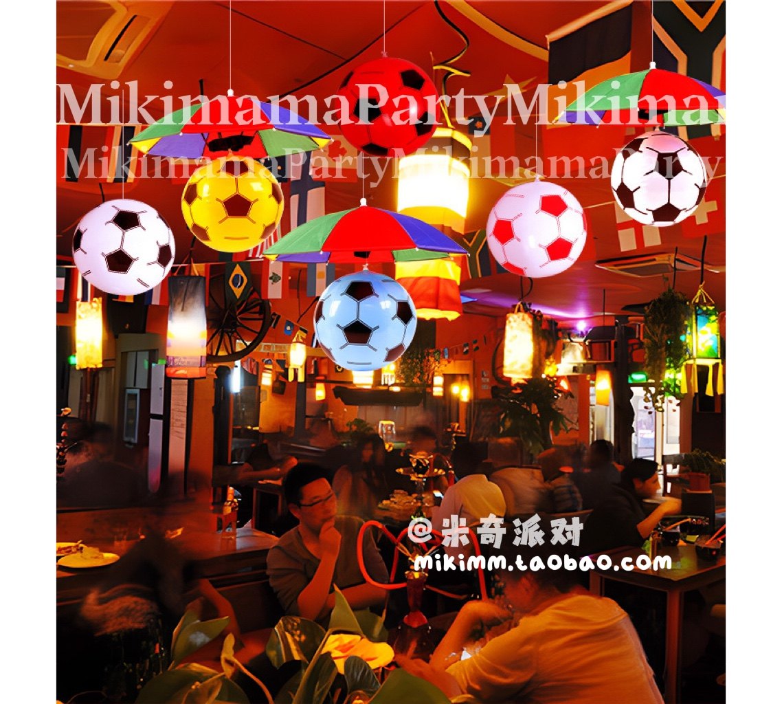 2022 Qatar World Cup Decoration Inflatable Football World Cup Bar Barbecue Store Atmosphere Layout Fans