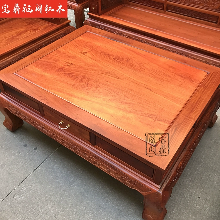 Nội thất gỗ gụ chính hãng Burmese sofa gỗ hồng trái cây lớn gỗ hồng núi sofa hai mặt chạm khắc sofa gỗ gụ 223 - Bộ đồ nội thất ghế sofa