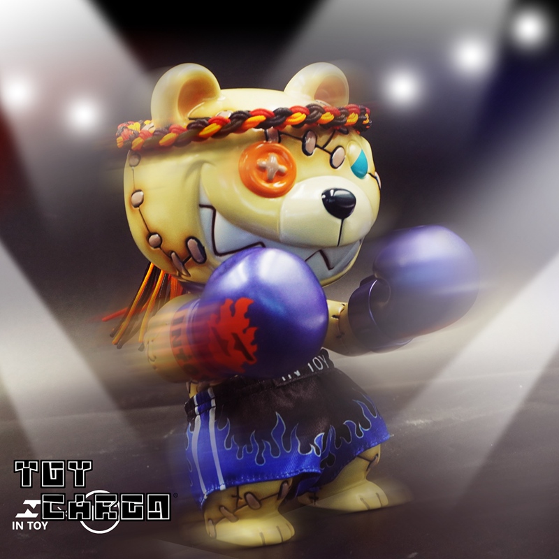 【Toy.Cargo】In Stock in Toy Smiling Boxer Killer Teddy Bear Soft Plastic Figure Toy
