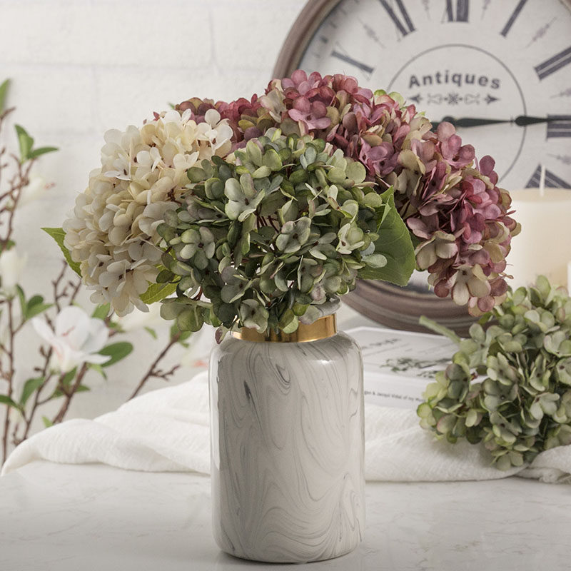 French watercress hydrangea simulation flower fake flower silk flower retro living room interior decoration flower bouquet home accessories