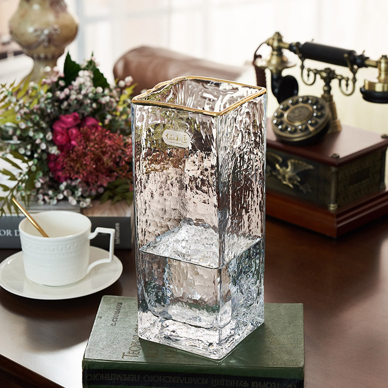 Hammer - taste vase transparent depiction glass vase 
