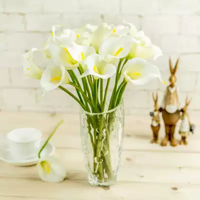 PU simulation flower soft rubber flower fake flower decoration flower art Calla Lily simulation flower living room decorative flower