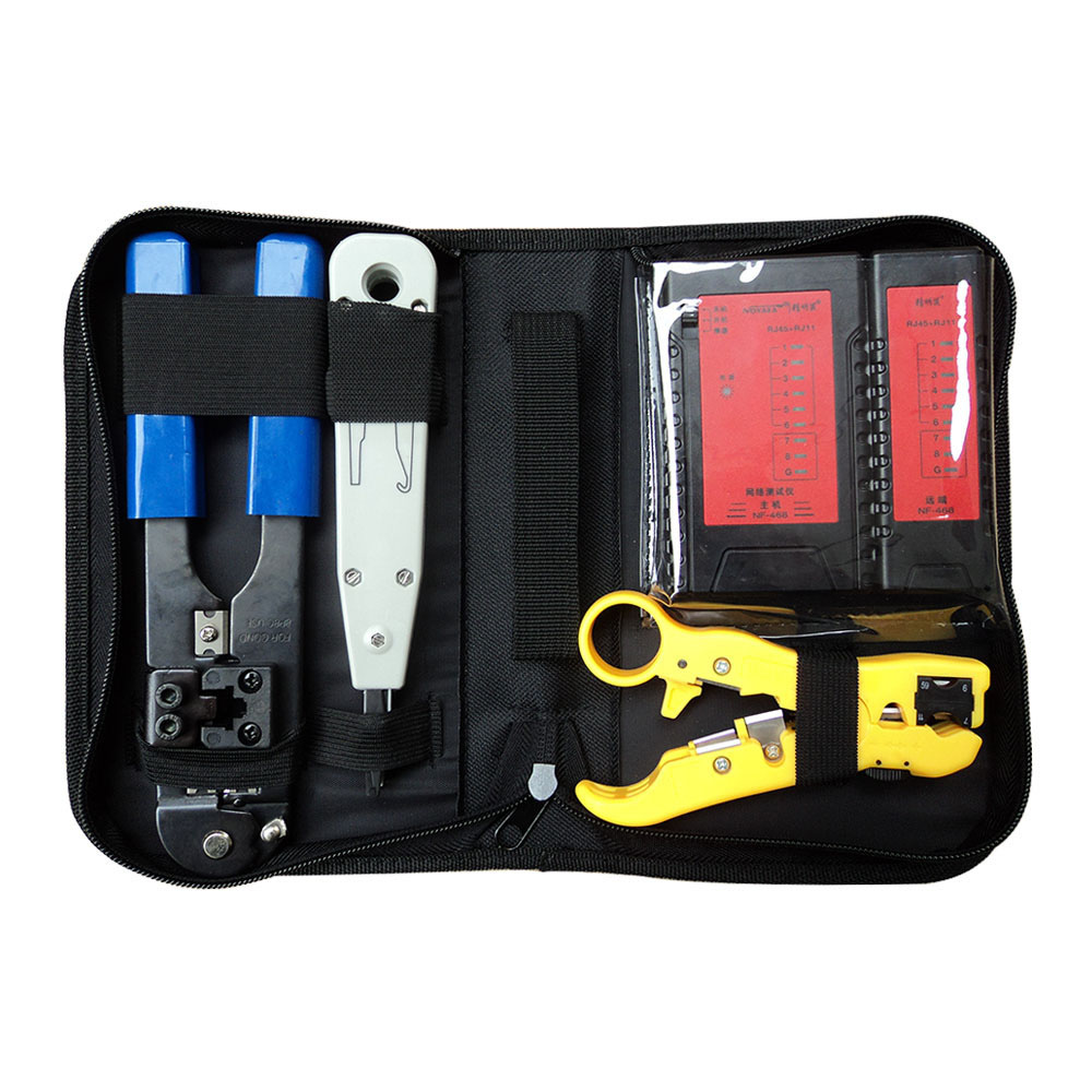 Smart mouse telephone network maintenance project tester wire stripper crimping pliers punching knife tool set