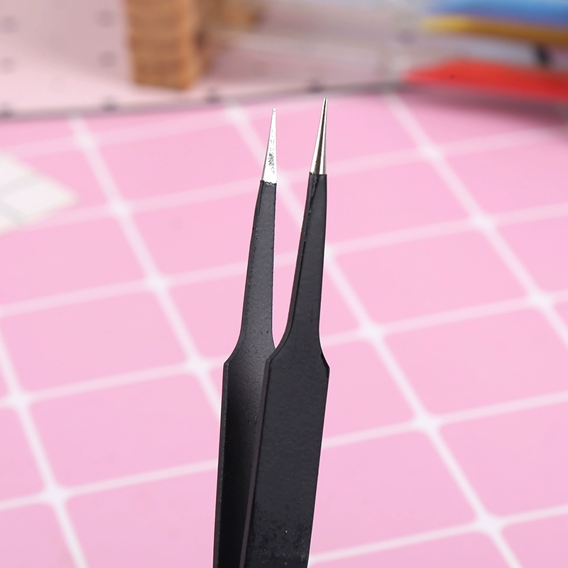 Dụng cụ làm móng tay bằng thép không gỉ Nhíp chống tĩnh điện Phụ kiện DIY Nhíp khuỷu tay - Công cụ Nail cọ nét gel