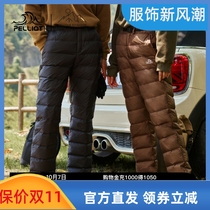 (Mountain series) Pelliot warm down pants for women in autumn and winter outdoor mountaineering and camping thickened cold-proof goose down trousers for men