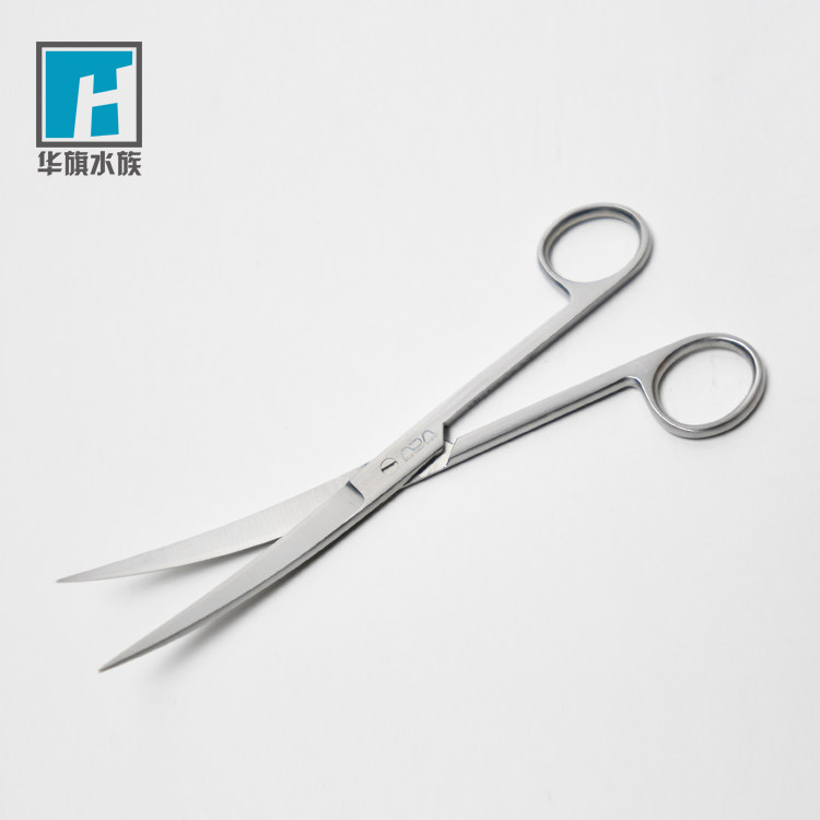 (ADA) Professional short water grass scissors trim small cylinder foreground and rear view tungsten steel knife mouth round