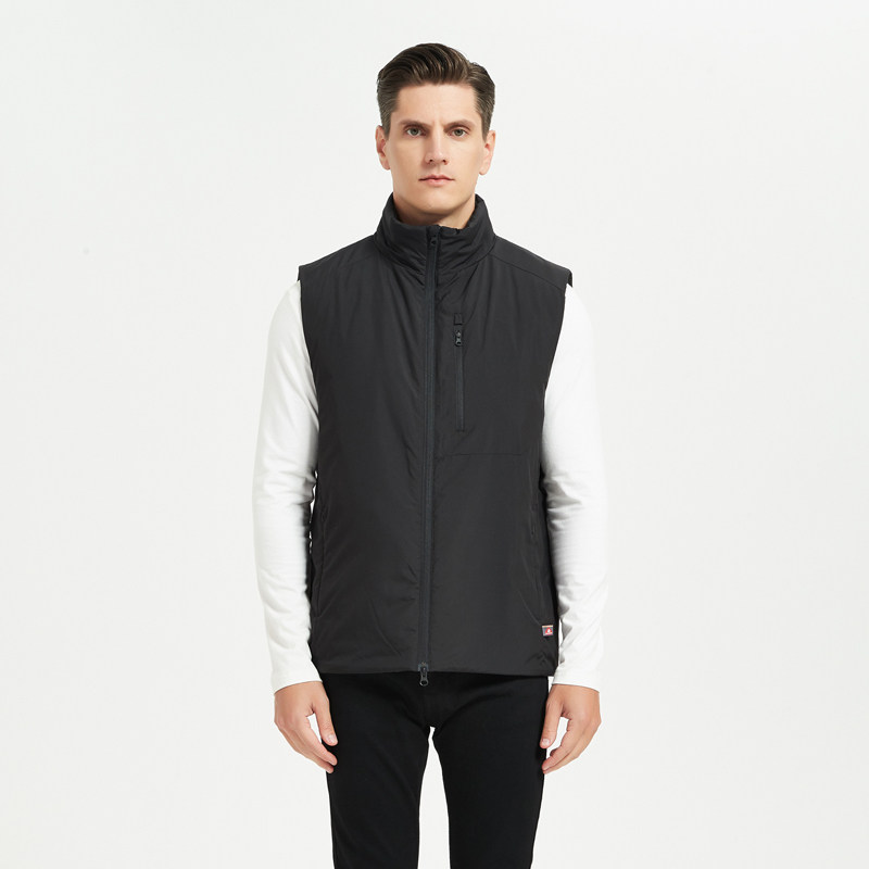 Autumn Winter new Primaloft gold standard men's upright collar cotton suit vest anti-cold P cotton waistcoat strain series-Taobao