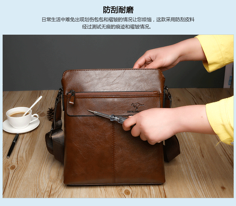 Túi xách nam mới túi đeo vai nam Túi da mềm Túi xách dành cho doanh nhân Túi xách giải trí phiên bản Hàn Quốc của ba lô dọc túi xách nam