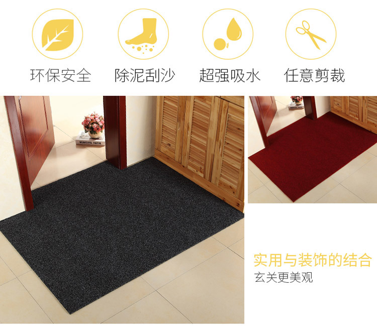 Siêu mỏng cửa ra vào cửa bùn thảm cửa thảm thảm lối vào hội trường nhà bếp phòng tắm thảm hấp thụ - Thảm sàn xốp trải sàn cho bé