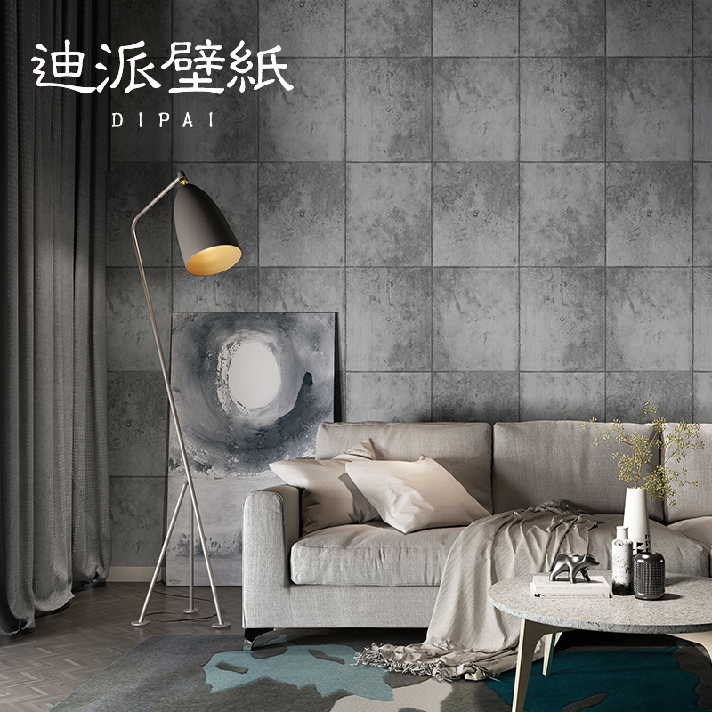 Retro Cement Board Snow Rock Board Grey Imitation Ancient Magnetic Brick Industrial Wind Wallpaper Dining Room Hotel Marble Wallpaper Background