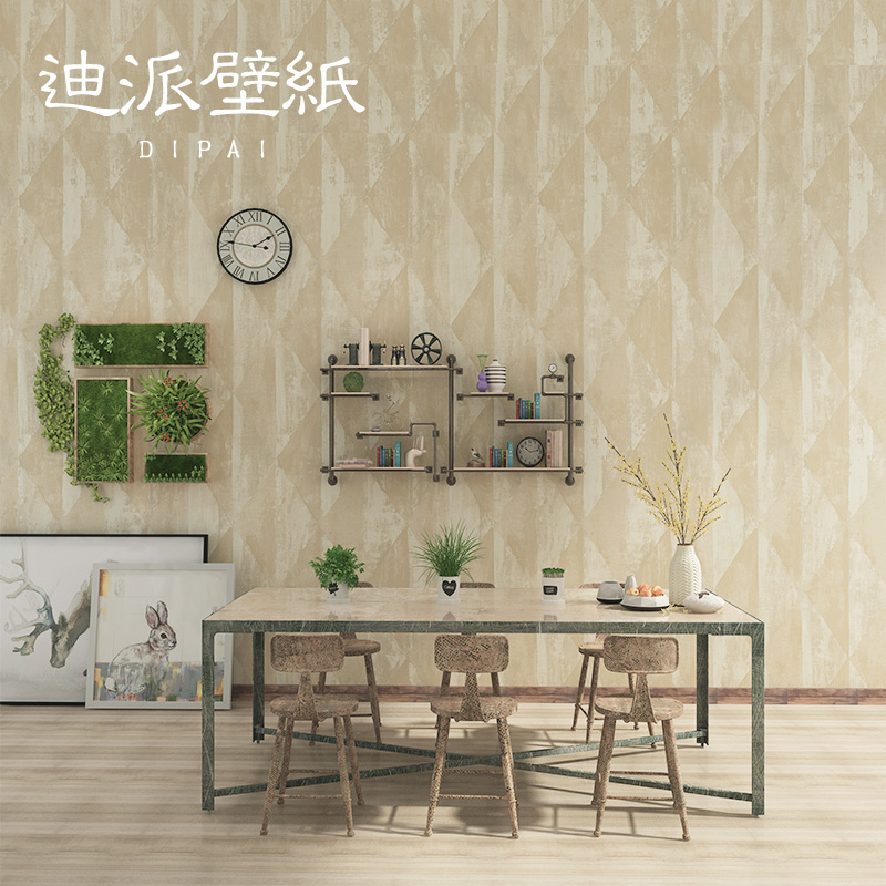 Retro Dingying Die Industrial Wallpaper Nordic Style Bar Restaurant without wood wallpaper background