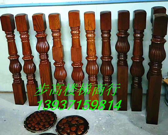 North American red rubber stairs armrest of armrest and solid wood lift up the trough solid wood armrail guardrail