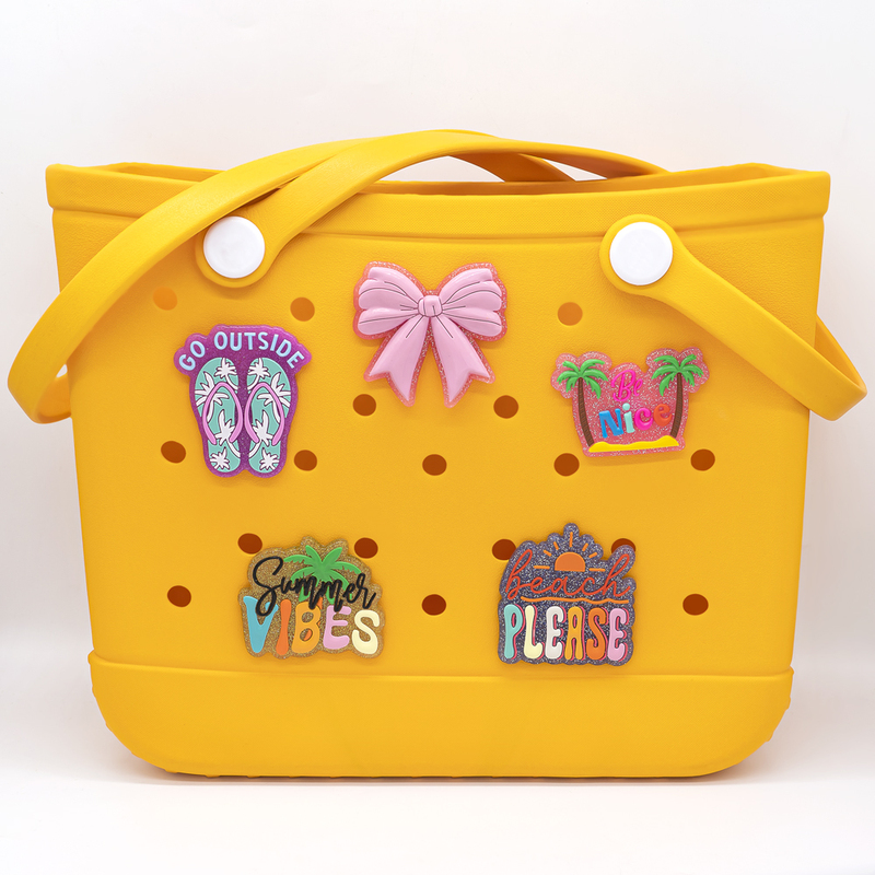 Suitable for Eva Beach Bag Flower Bogg Bag Accessories, Detachable DIY Cartoon Cute Casual Hole Bag Detachable Accessories Suitable for Eva Beach Bag Flower Bogg Bag Accessories, Detachable DIY Cartoon Cute Casual Hole Bag Detachable Accessories