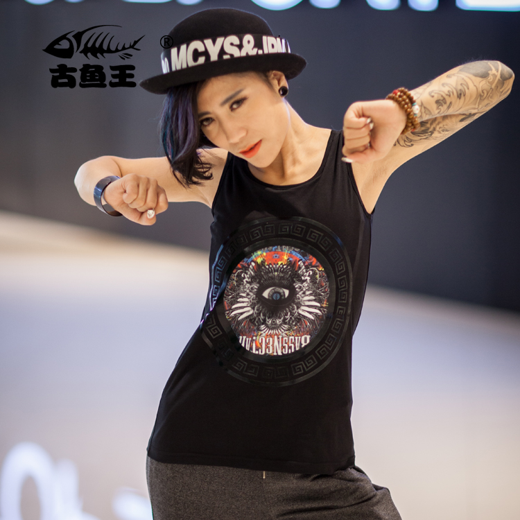 Ancient fish king LES long version of the corset European and American 3D three-dimensional printing outer wear tt vest lest corset