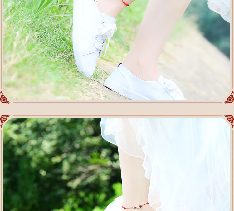 Garnet đồng đỏ dây đỏ vòng chân nữ phiên bản Hàn Quốc của chàng sinh viên giản dị Sen Sở Taohua 2018 mới thời trang gợi cảm lắc chân thủ công