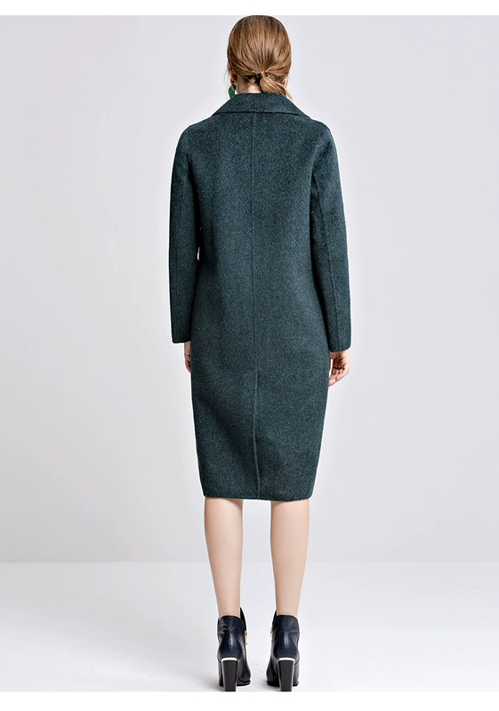 Áo khoác len nữ Nalth 2018 mùa đông thời trang mới thon gọn trên đầu gối áo khoác dài hai mặt nữ - Áo len lót đôi