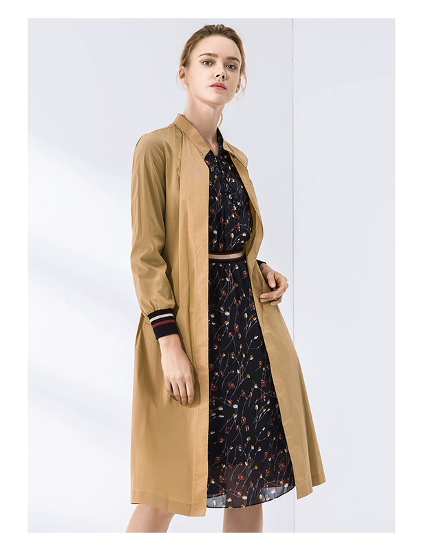 Narsi nữ phiên bản Hàn Quốc của áo gió 2019 mùa thu đông mới - Trench Coat áo khoác lông nữ