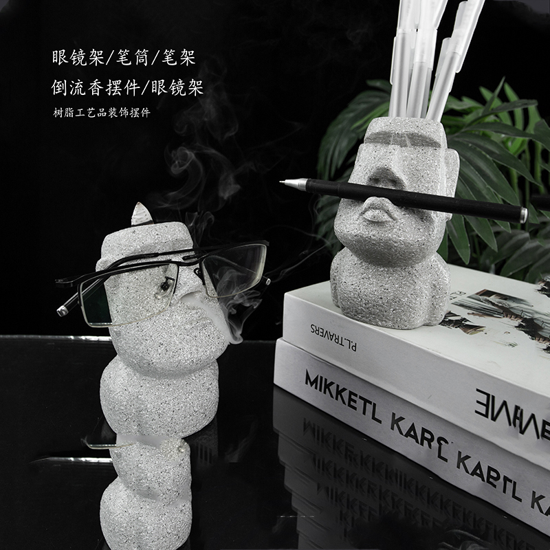 Creative and Quirky Pen Holder Desk Organizer Alternative Glasses Stand Pen Holder Glasses Holder Incense Burner Gift