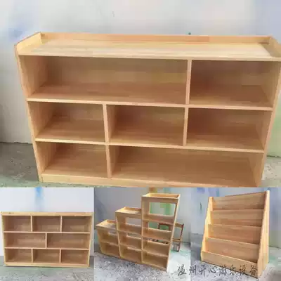 Kindergarten schoolbag cabinet bookshelf children's storage cabinet toy log training Cabinet special price