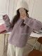 Korean style lazy style round-necked pullover sweater for women in autumn and winter soft and waxy loose versatile coat top