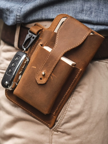 Тактическая маленькая спортивная ретро небольшая сумка, поясная сумка, «сделай сам», европейский стиль, из натуральной кожи