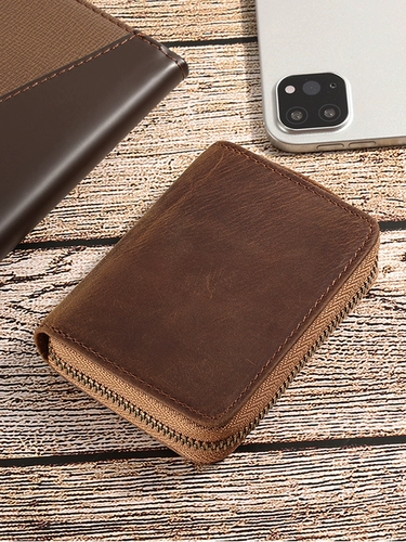 Антимагнитный вместительный и большой картхолдер, орган, ретро кошелек, DIY, из натуральной кожи