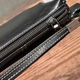 Сумка с петлей на руку, кожаная маленькая сумка клатч, длинный бумажник, из натуральной кожи